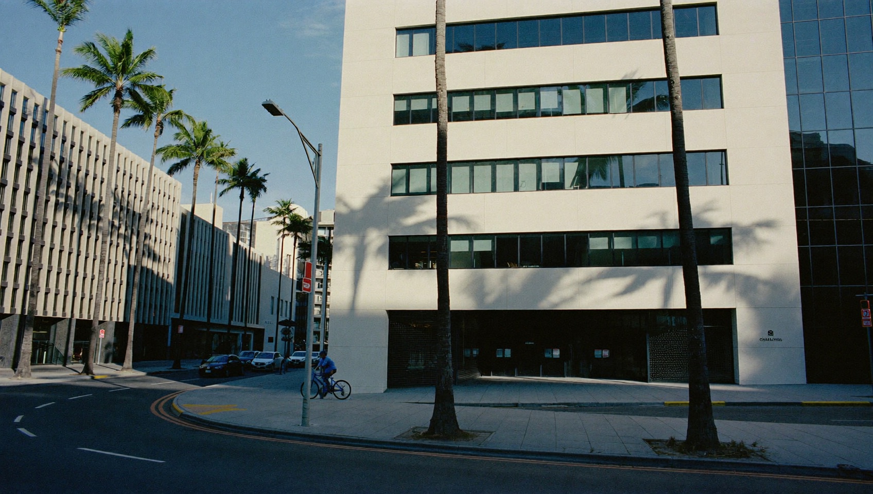 Daylight view of the Miami commercial waterfront and downtown skyline